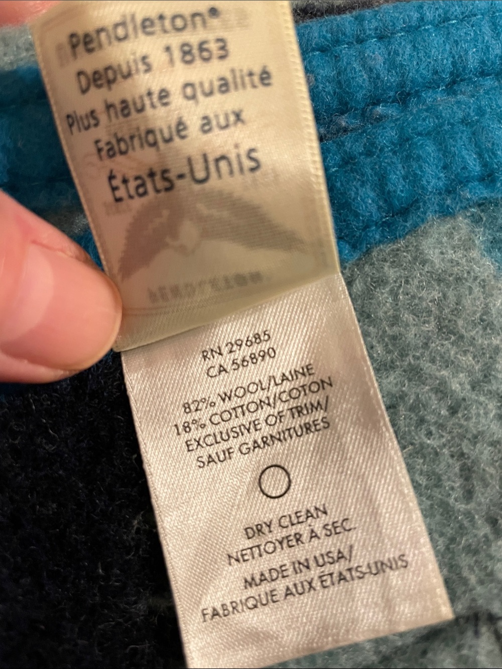 Soft Pendleton Saguaro Muchacho Baby Blanket (82% pure virgin wool, 18% cotton) - Picture 5 of 5